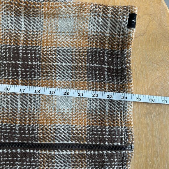 PrAna Jacket Womens XS Brown Orange Plaid Organic Cotton Full Zip Shirt Shacket - Picture 8 of 9